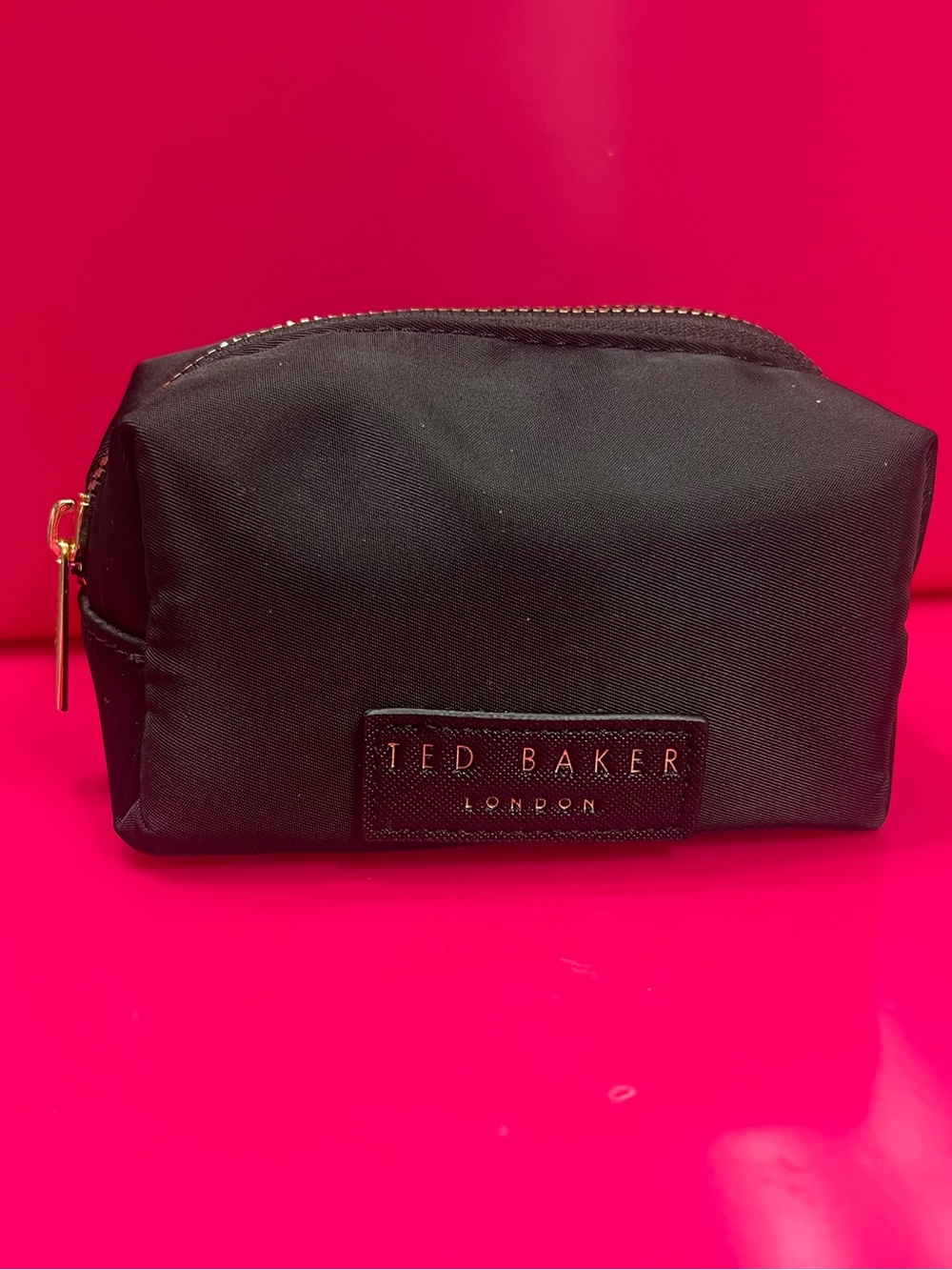 Ted Baker Black Nylon Cosmetic Pouch NWOT